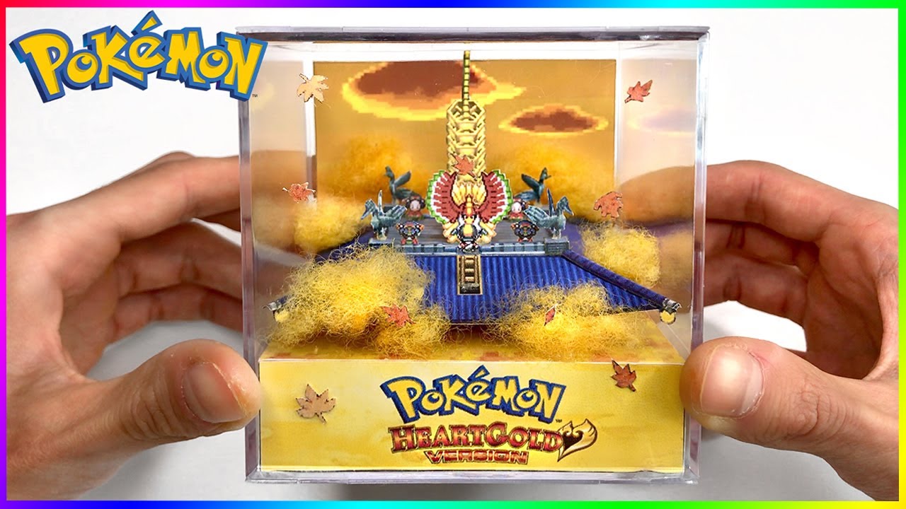 I gave life to this famous Pokemon Heartgold Ho-oh Scene with paper only