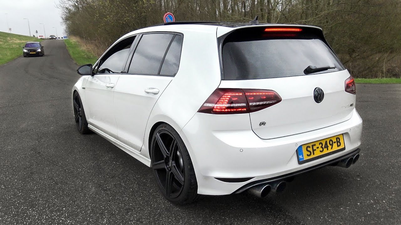 485hp TVS VW GOLF 7R - Launch Control, Pops and Bangs, Epic Accelerations!