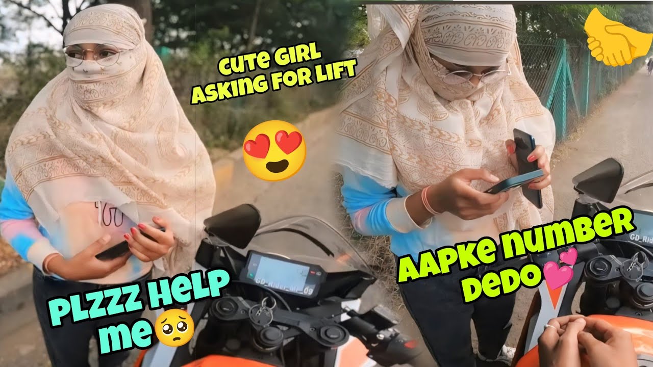 Cute Stranger 💕😍girl asking for lift on my ktm rc 200😇|| Cute girl ki insta I’d mil gyi 🫢😘||