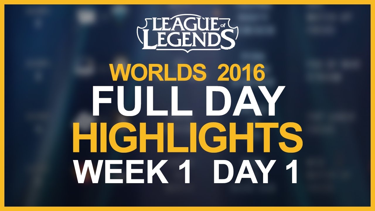 Worlds 2016 Highlights W1D1: G2 vs CLG, ROX vs ANX, H2K vs AHQ, INTZ vs EDG, SSG vs SPY & TSM vs RNG
