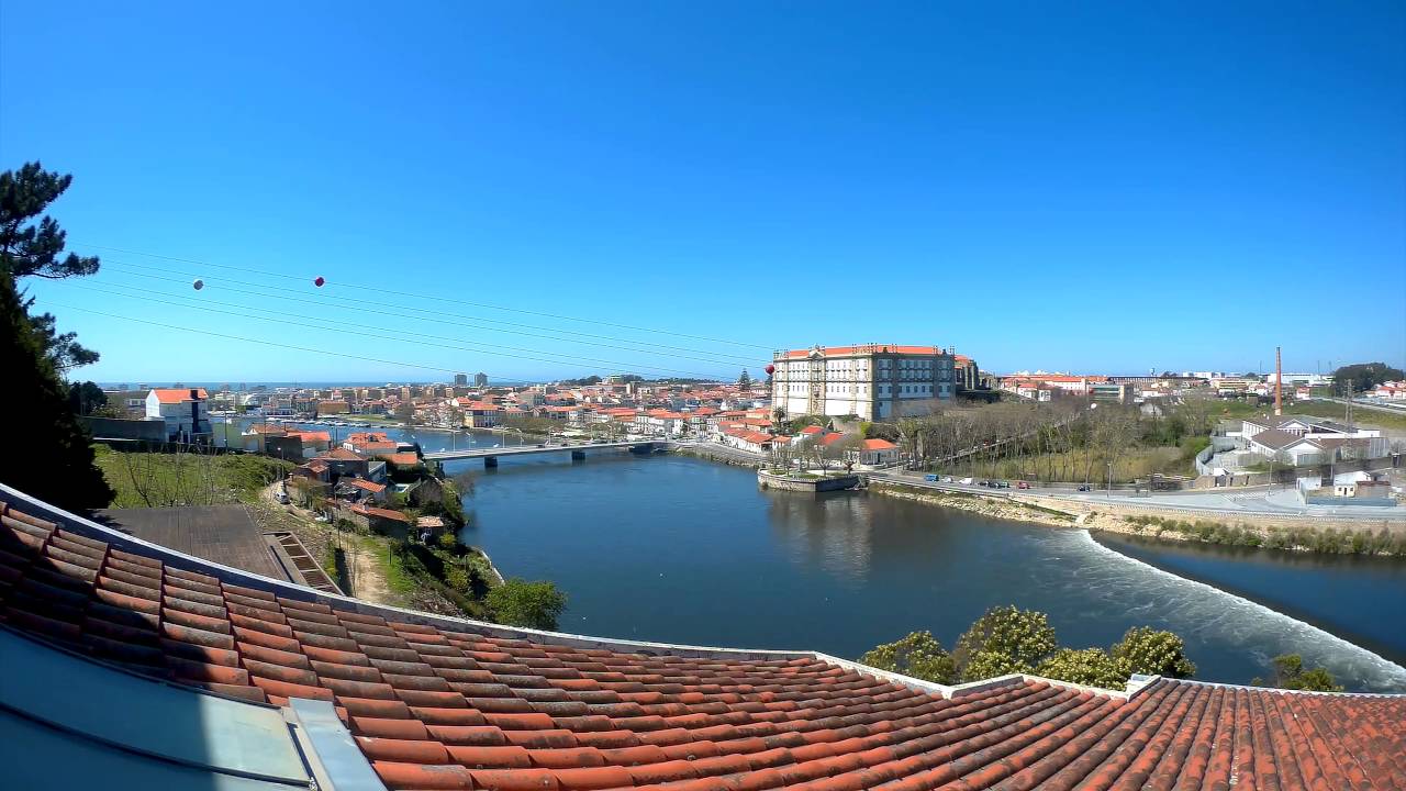 Vila do Conde, Açude Foz Rio Ave em - Timelapse - 4K (Ultra HD)