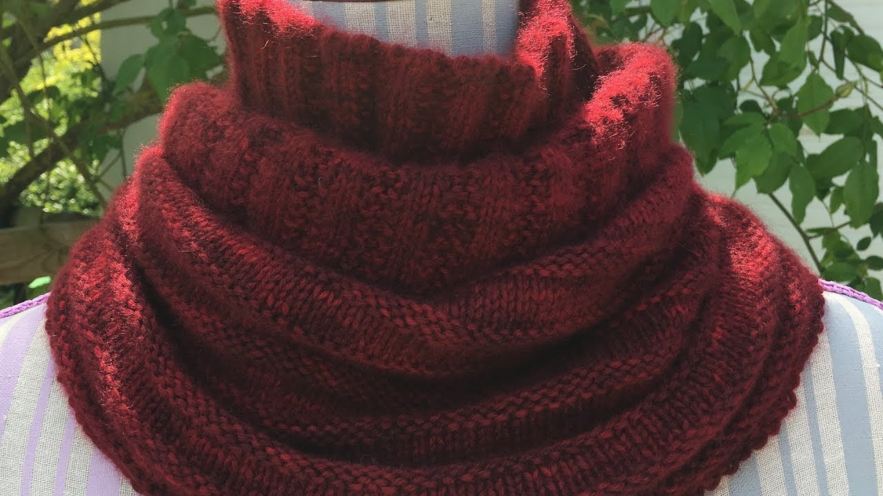 Tricoter un col/snood en côtes fantaisie et jersey