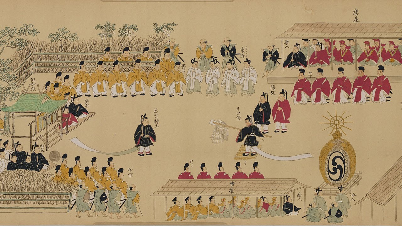 日本 春日祭禮興福行事下卷 - 圖繪日本春日御祭禮的完整儀式