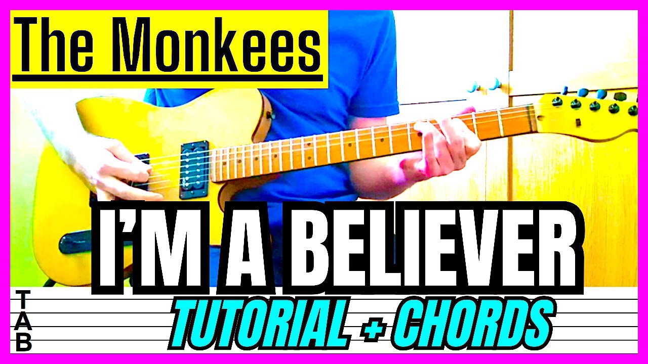 The Monkees - I'm a Believer (Guitar Cover) Lesson | Chords | Tutorial