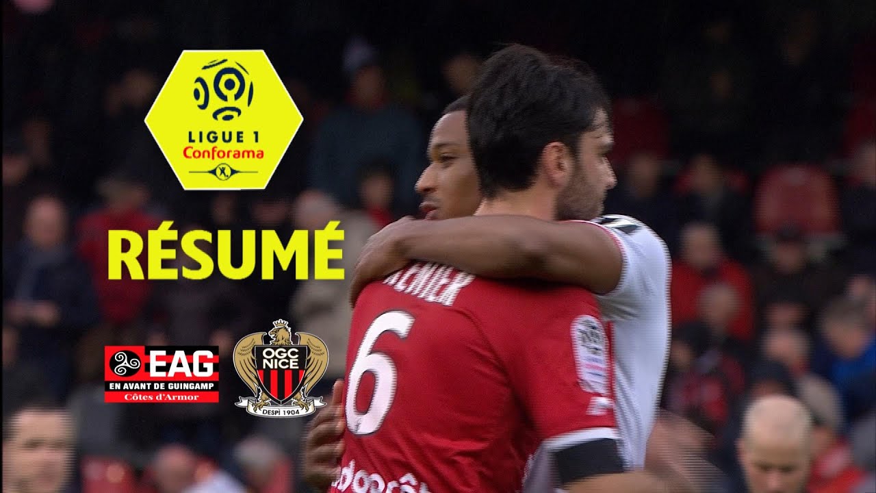 EA Guingamp - OGC Nice (2-5)  - Résumé - (EAG - OGCN) / 2017-18