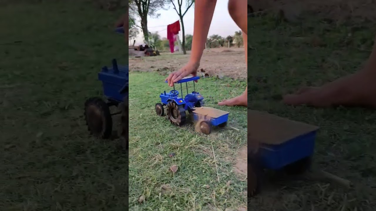 Nana ji ka Blue heaven tractor #mini tractor#toys #village #desi #video🚜🚜🚜