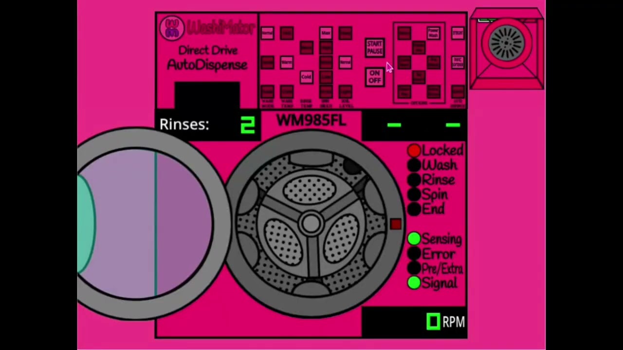 WashiMator WM985FL - How To Run An Open Door Cycle