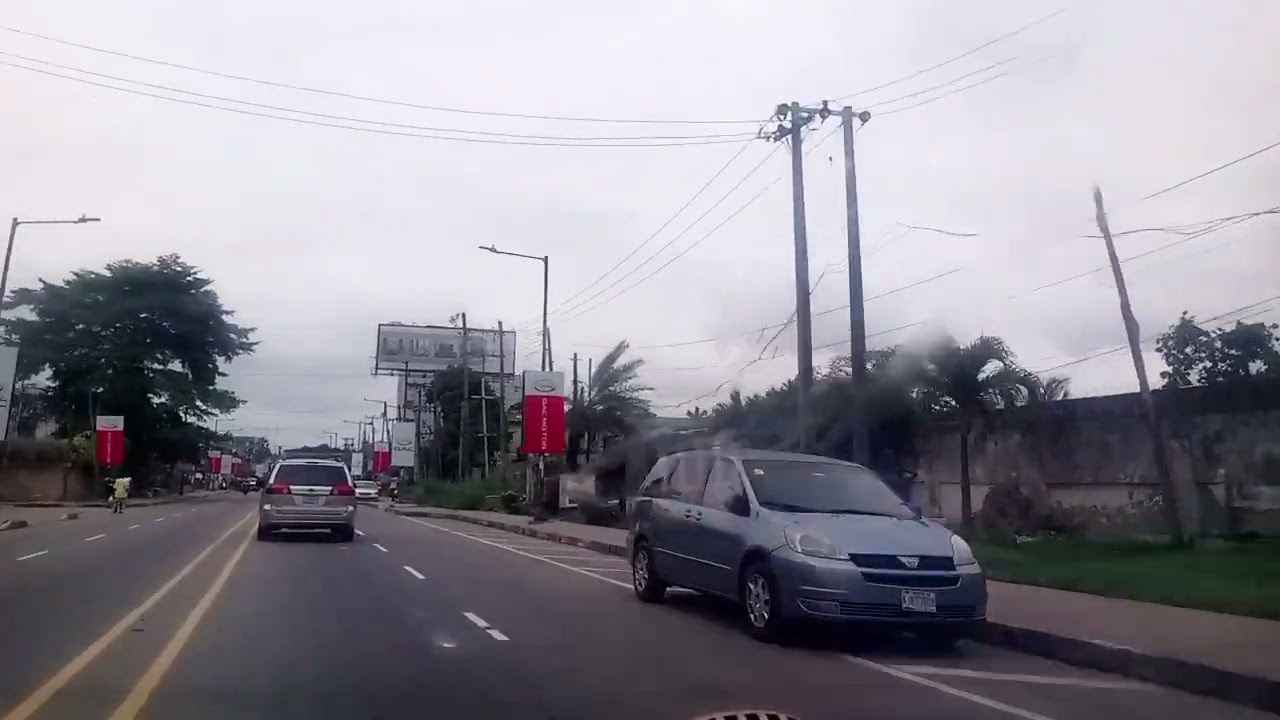 Lagos Nigeria/ driving on awolowo road ikoyi Lagos