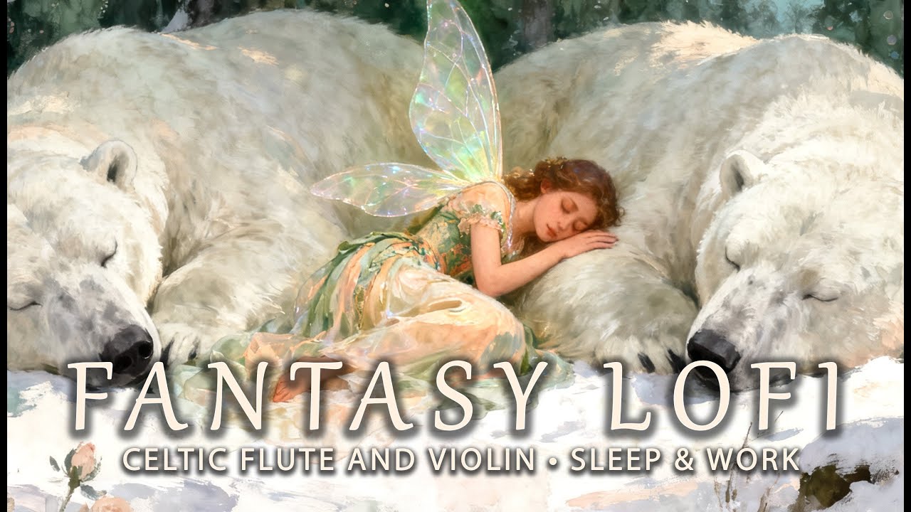 Resting with Spirit Bears ❄️ Fantasy Lofi & Deep Winter Ambience | 1 Hour✨| Work and Sleep