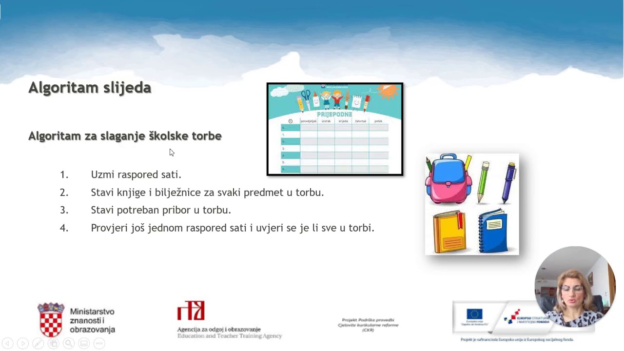 Informatika 5.r. OŠ - Računalno razmišljanje putem algoritma (primjeri iz svakodnevnog života)