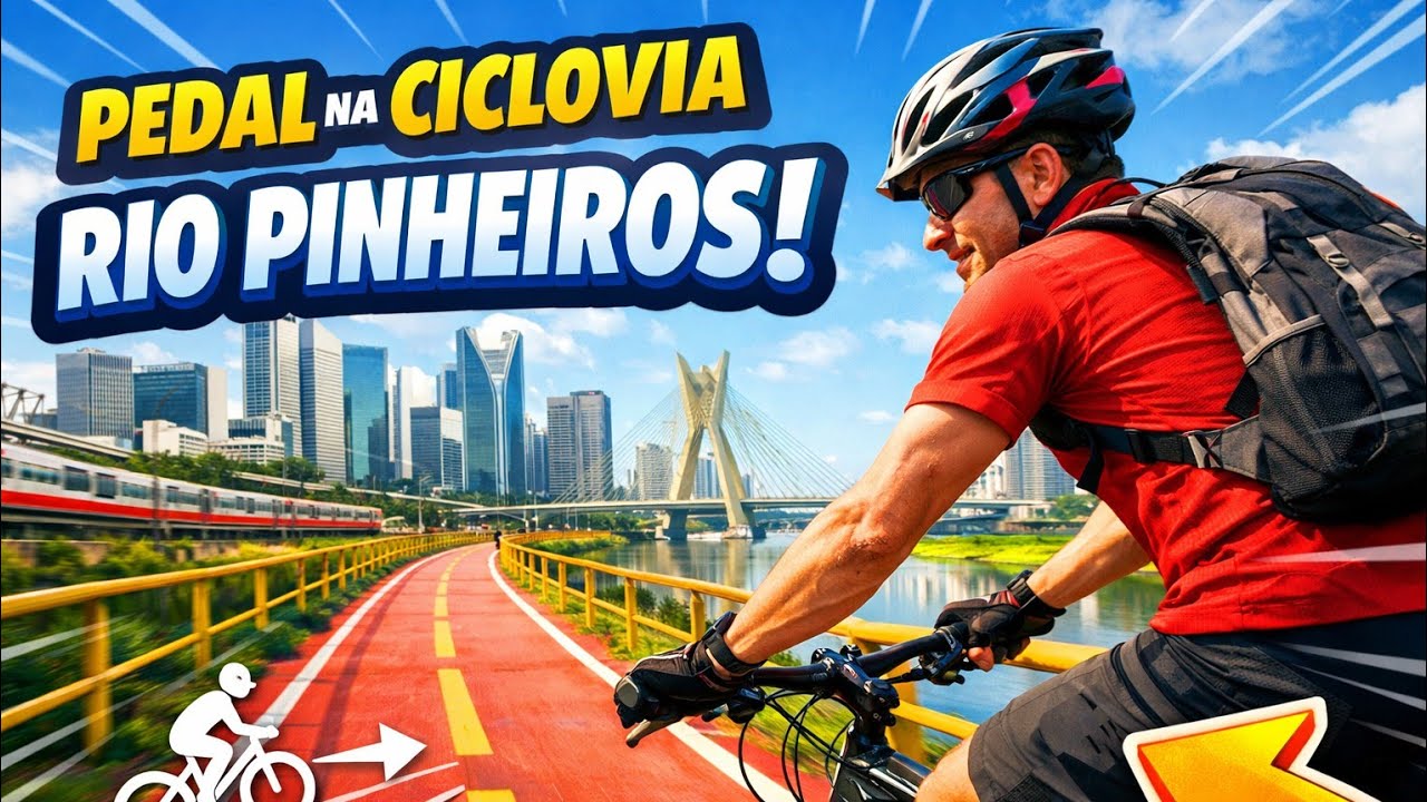 ENCARANDO O RIO PINHEIROS DE BIKE 🚴🔥
