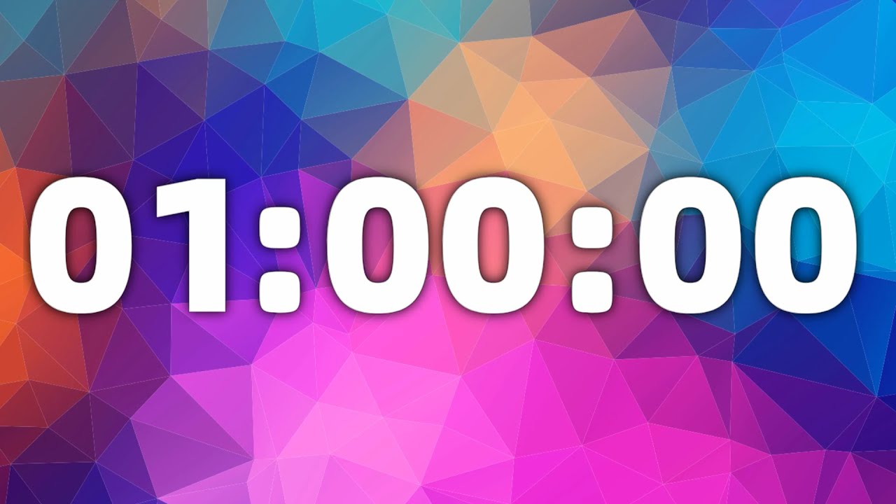 1 Hour Timer With Alarm at The End | Timer for Productivity With Ticking Sound | Digital Timer | 4K