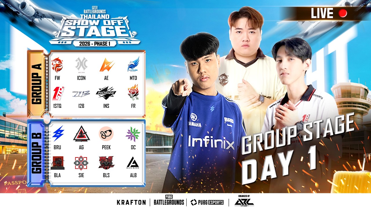 🔴 [LIVE] สด!! 𝐏𝐔𝐁𝐆 𝐓𝐡𝐚𝐢𝐥𝐚𝐧𝐝 𝐒𝐡𝐨𝐰-𝐎𝐟𝐟 𝐒𝐭𝐚𝐠𝐞 𝐏𝐡𝐚𝐬𝐞 𝟏 Group Stage A vs B