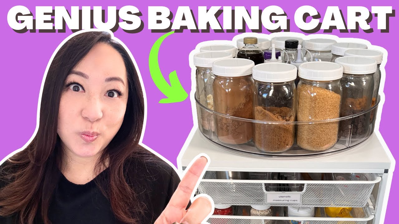 Master the Art of Organization with a Perfectly Arranged Baking Cart!👩🏻‍🍳
