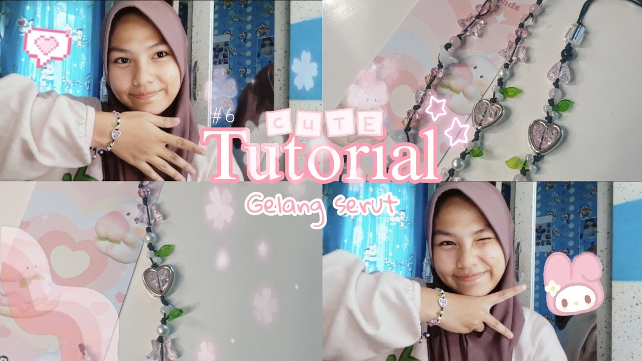 #6⋆｡🍓ʚɞ˚ Tutorial Gelang serut | Gelang manik dari tali giok simple