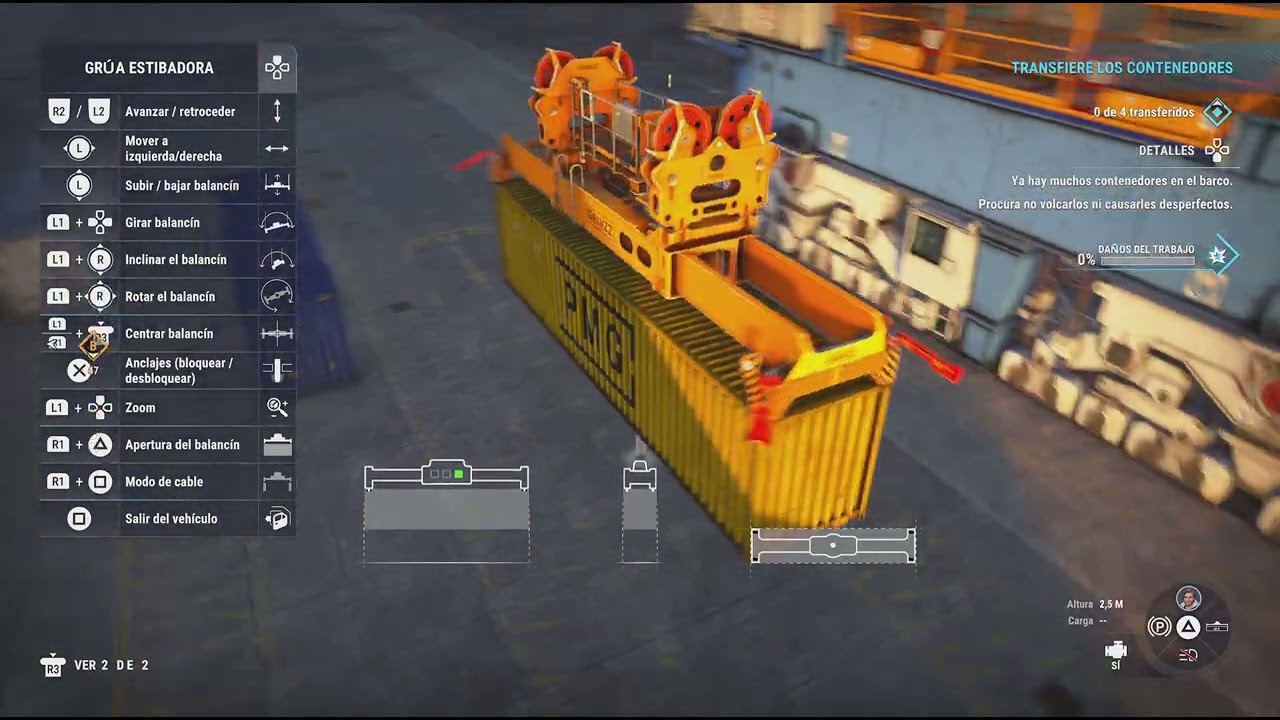 Docked_Descargando contenedores y despejando un área para descargar tuberías 💰Prate 1/2 