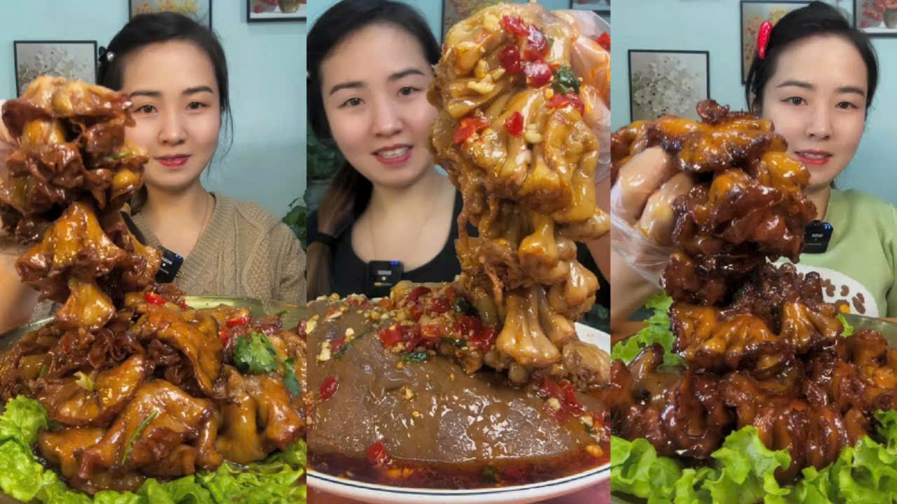 Mukbang Yang Zai Food | Full Video Eat Honeycomb Oil, Comb Oil Grilled Chicken Spicy