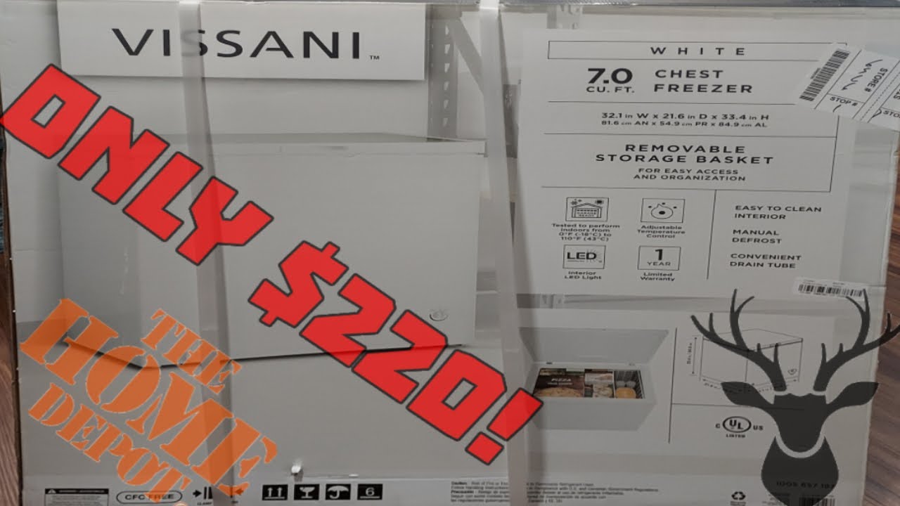Unboxing the Home Depot Hunter's special- The Vissani 7 Cu. Ft. Chest Freezer