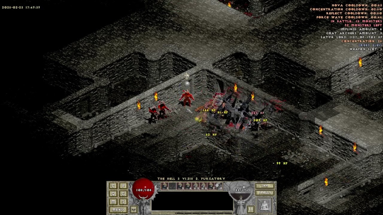 TH3 Demonologist gameplay (MP Purgatory dlvl7-8)