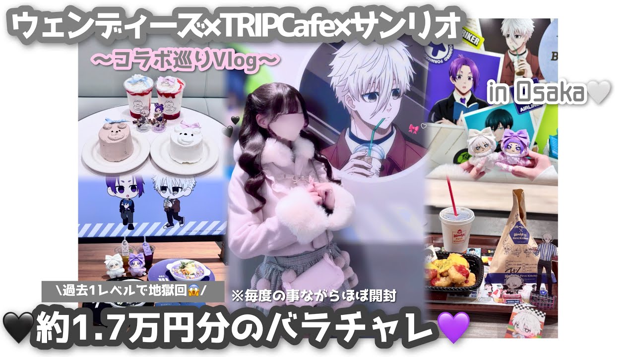 ブルーロック┊ コラボ巡り&バラチャレオンリーの1日Vlog✈️✨in Osaka 🖤💜