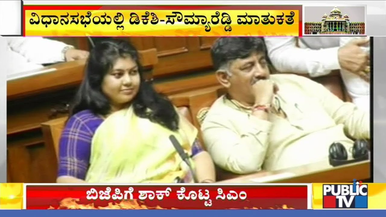 DK Shivakumar Speaks To Sowmya Reddy In The Assembly; DKS Pacifies Her..?