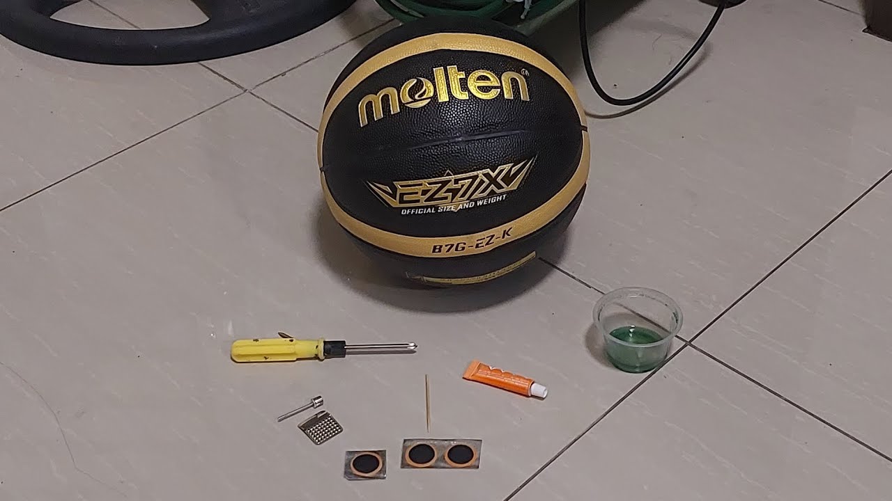 How To Repair A Punctured Basketball With A Tire Patch
