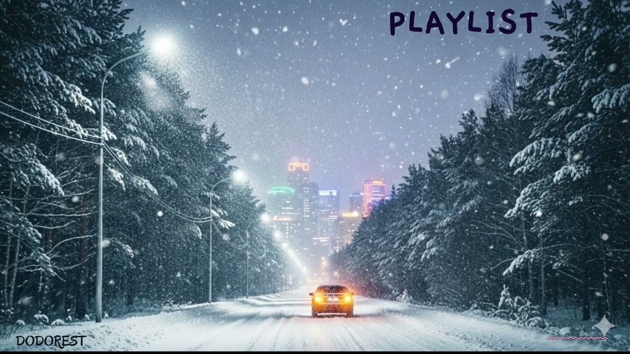 눈 오는 밤, 라디오처럼 흐르는 로파이 / Winter Night Drive Lofi – Radio Chill Beats (2 Hour)