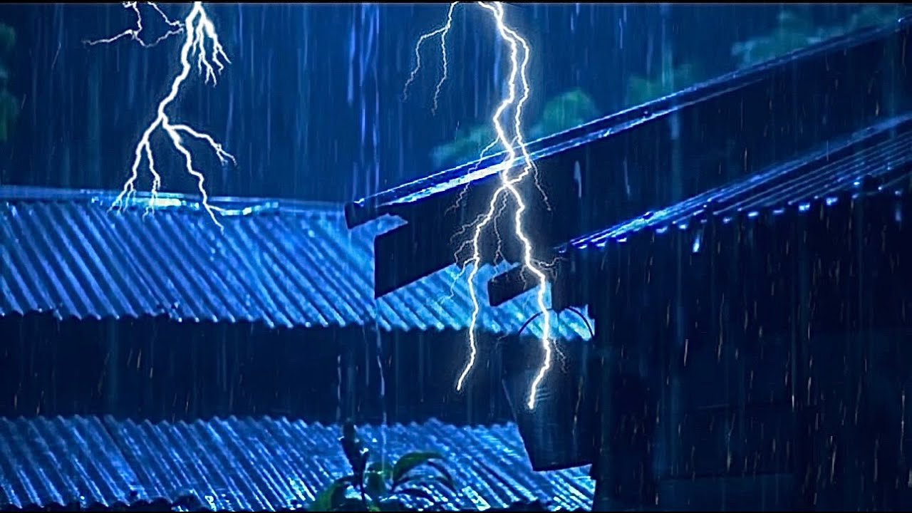Heavy Rain and Thunder Sounds for Sleeping - rain for sleeping - ASMR rain for sleeping 