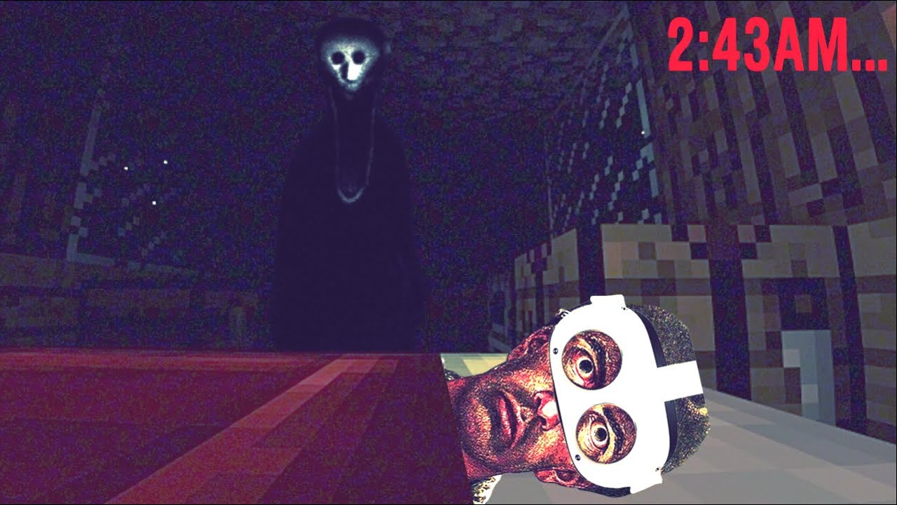 I Slept Overnight in VR Minecraft with Horror Mods