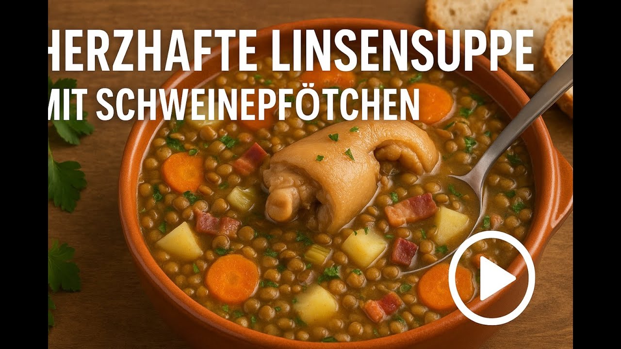 Herzhafte Linsensuppe mit Schweinepfötchen 🍲🐷 | Soulfood aus Omas Küche!