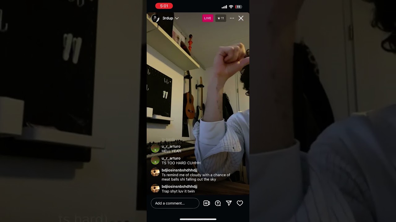 3rdup playing music on ig live 2.7.25