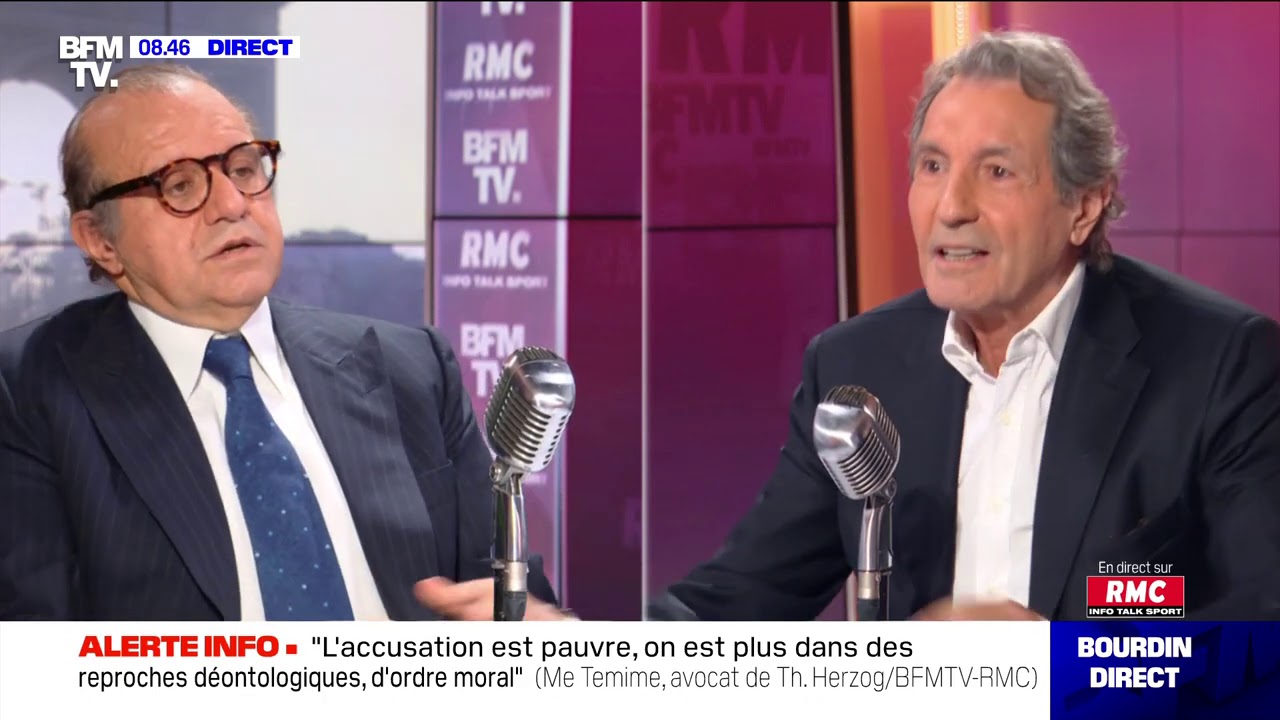 Hervé Témime face à Jean-Jacques Bourdin en direct