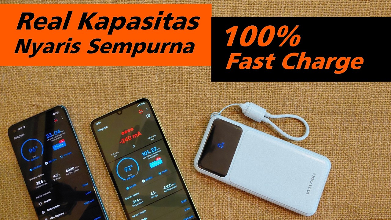 Tes Powerbank Vention XGY39 10000mAh 22.5w | FlashCharge | DartCharge | SuperVOOC | PD SCP PPS CCC |