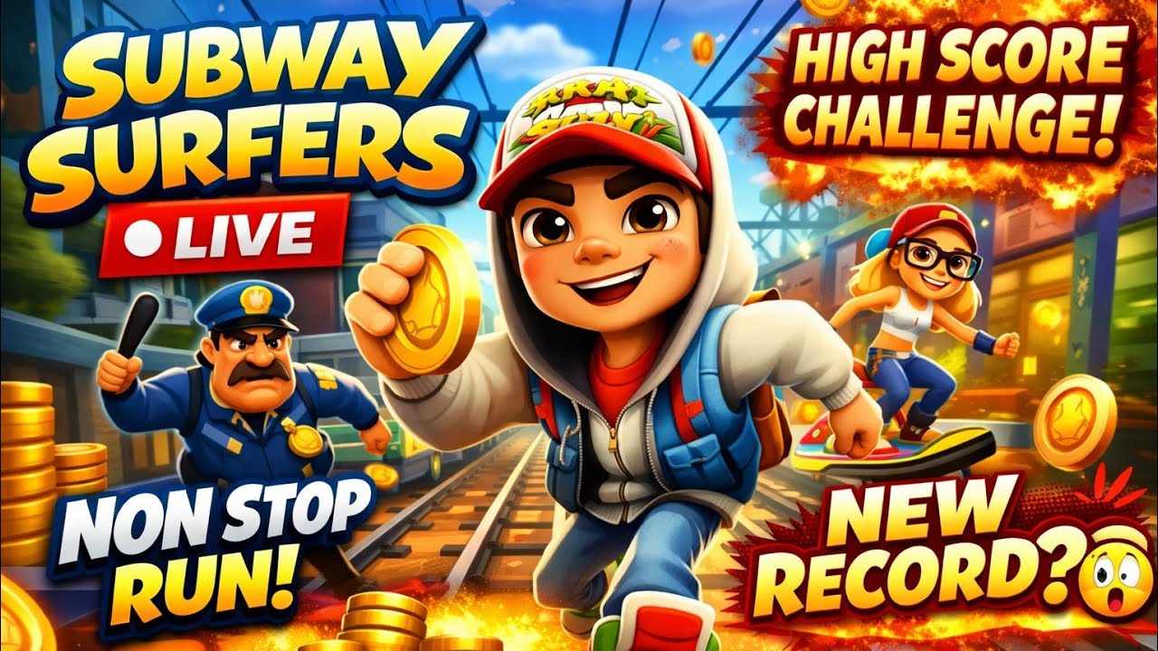 🔴 Subway Surfers LIVE | Aaj Train Se Bach Paunga Ya Nahi? 😂