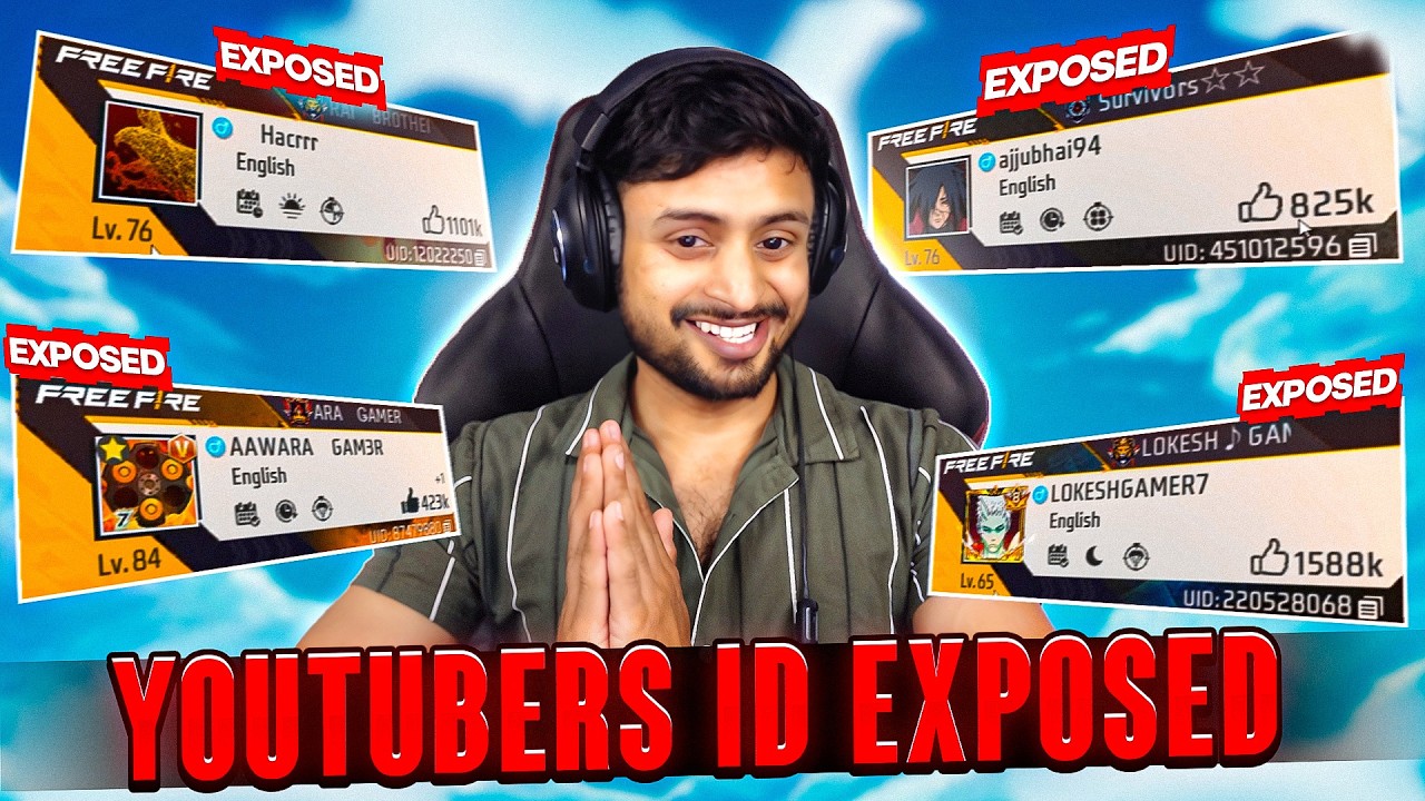 Free Fire Big Youtuber Exposed By RG Gamer 🤬🔥 Free Fire Best ID in the World 👑💀 FREE FIRE MAX