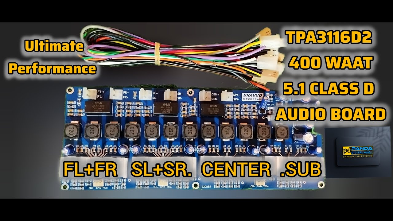 Bravvo 400  watt 5.1 class D board review and unboxing |   Inbuilt specker protection and delay