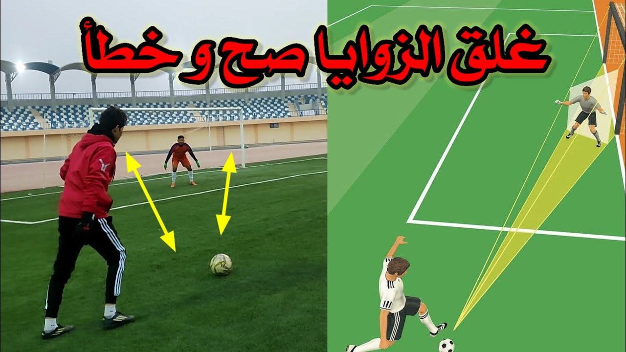 شراح مهم جدا إلى جميع الحراس المرمى شرح هذا ليوم هوه غلق الزوايا . الصح و الخطأ