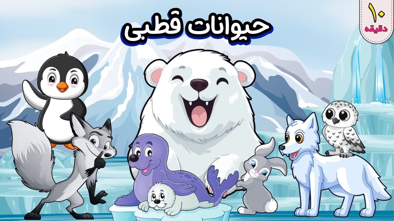🎥 آموزش حیوانات قطبی به کودکان | شناخت حیوانات قطبی با عکس و ویدیو + صدا🐻‍❄️❄️ | یادگیری سرگرم‌کننده