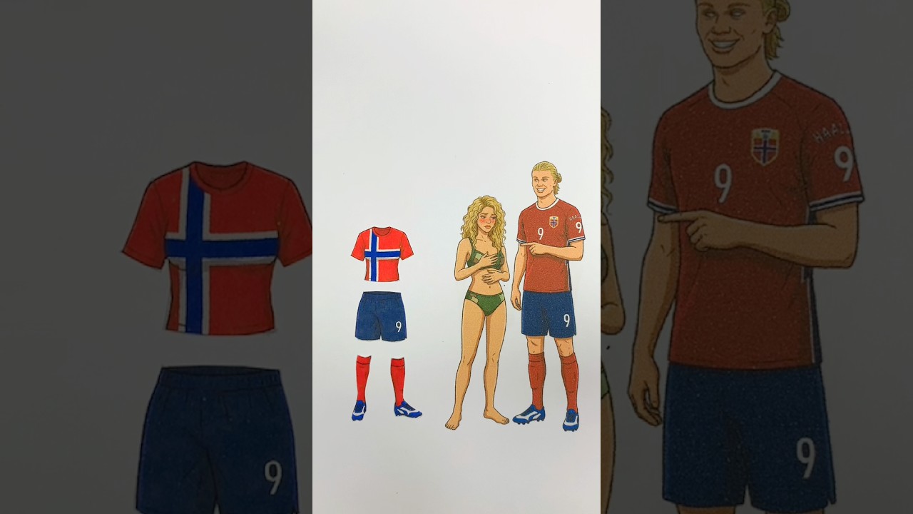 ✂️ Sakira X Haaland Paper Craft Transformation! 🔥 #haalandbarcelona #shortsfeed