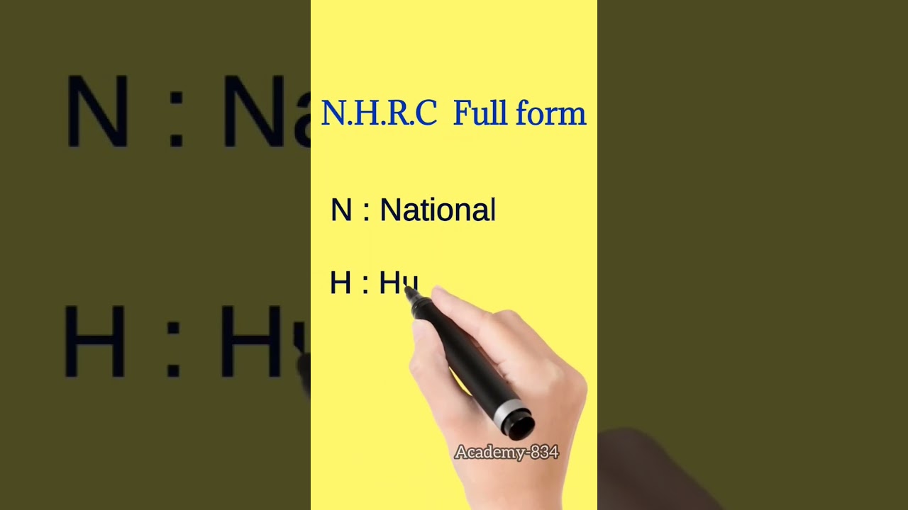 N.H.R.C  Full form | full form of NHRC |  #shorts