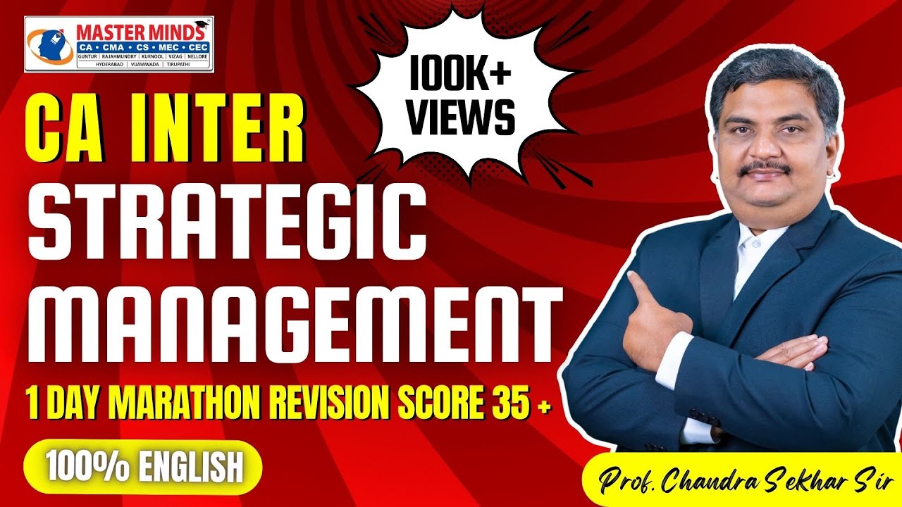 CA Inter Strategic Management | Jan & May 2025 Marathon | Score 35+ in 1 Day