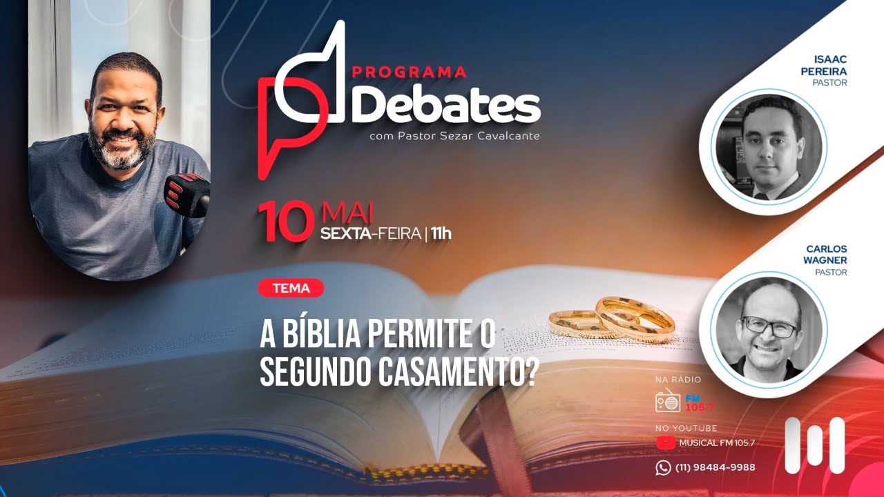 A Bíblia permite o segundo casamento? Pr Isaac Pereira x Pr Carlos Wagner 10-05.2024