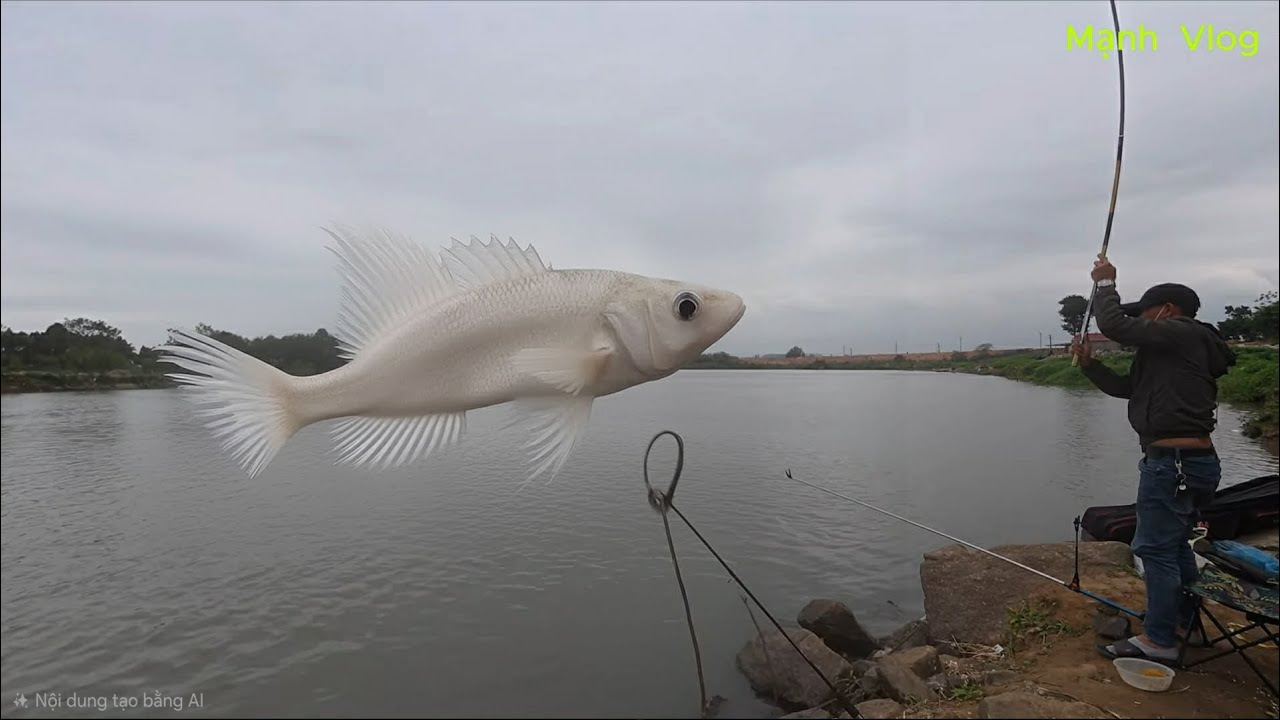 câu cá sông cầu gặp cá nheo khủng