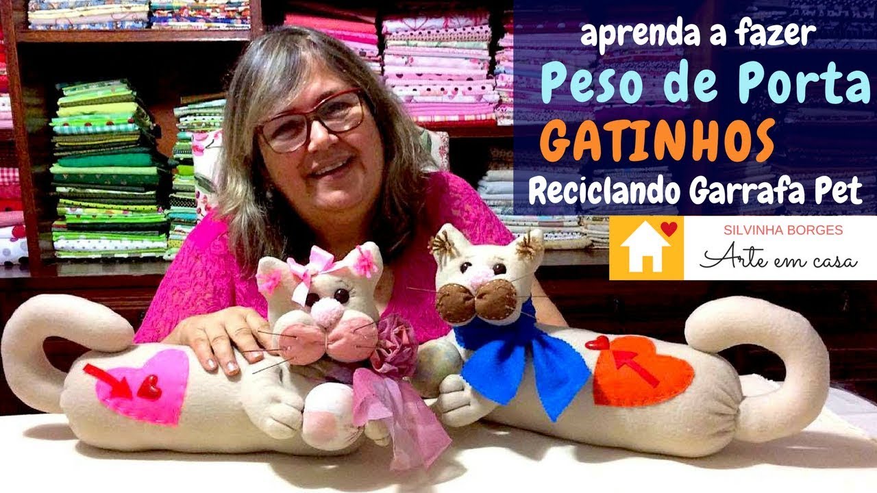 Faça um lindo Peso de Porta de Gatinho