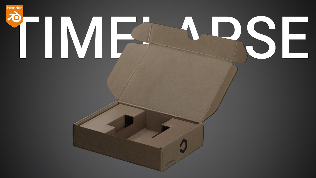 Cardboard Box Product Visualisation Using Blender 3D | Modeling Time Lapse