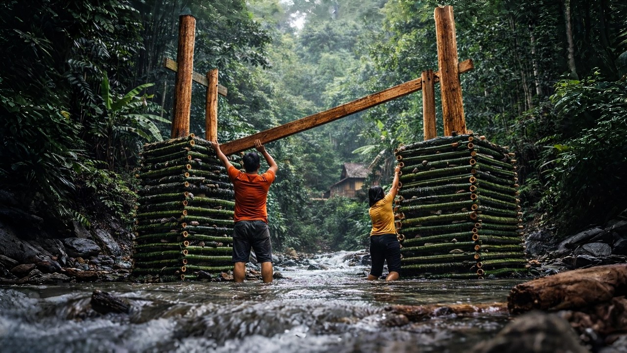 Building a Bamboo Bridge in the River Was Easy&hellip; Until This Happened 😂