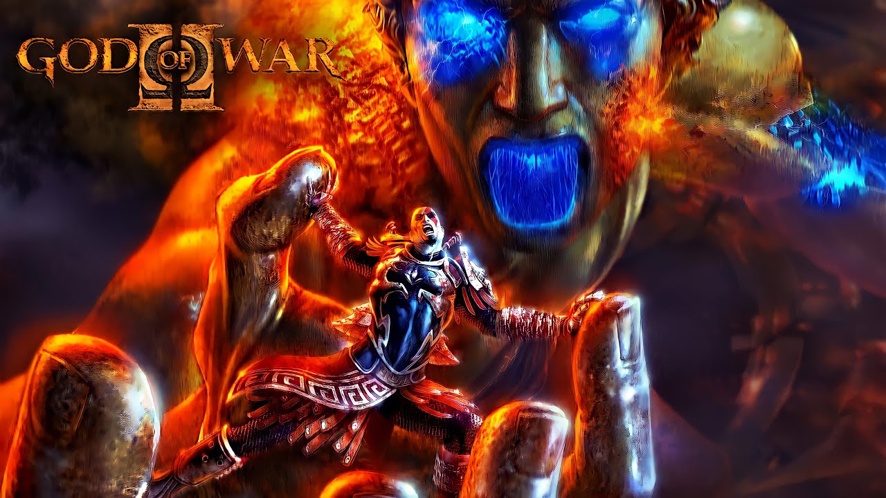 God of War 2 (PCSX2) - Colossus of Rhodes Boss Fight! На русском!