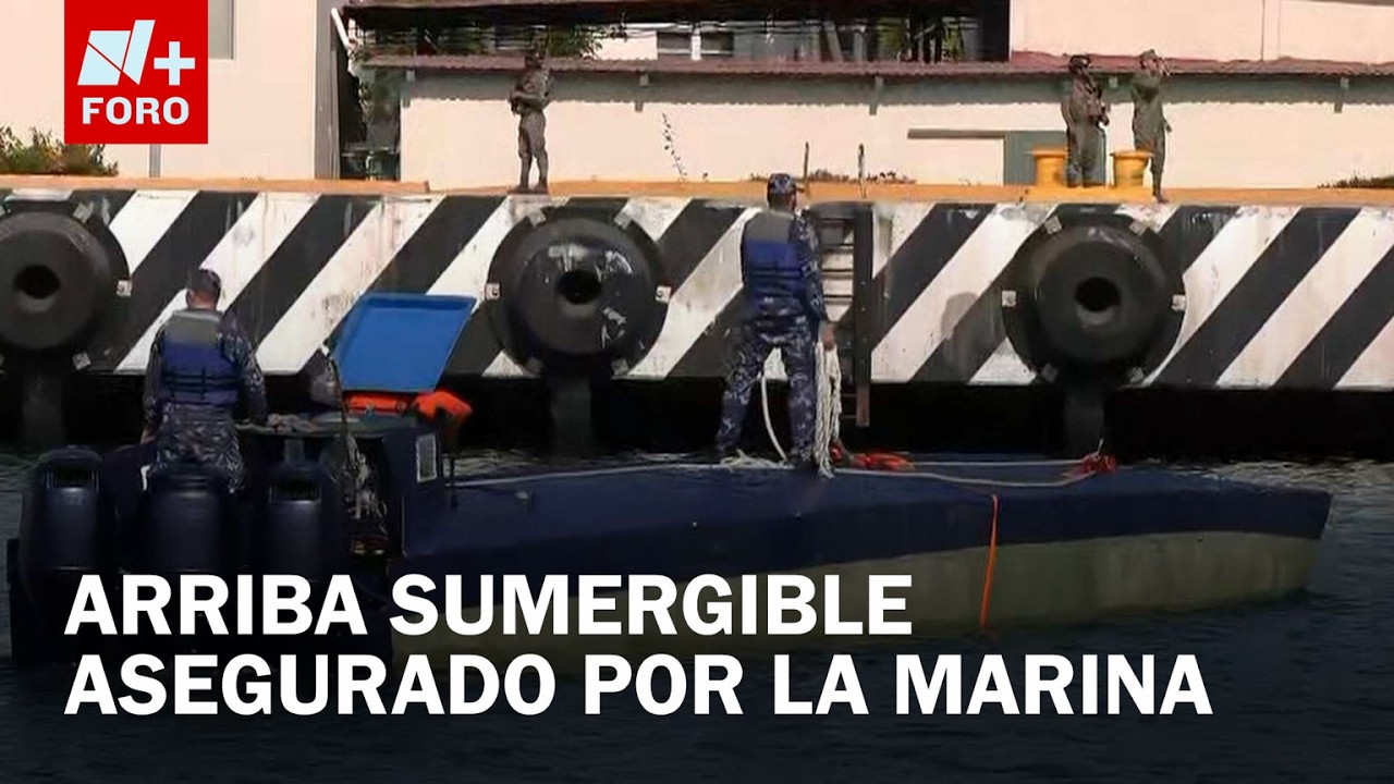 Arriba el sumergible asegurado por la Marina con cocaína en Manzanillo - Expreso de la Mañana