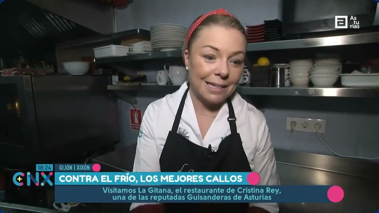 RTE., LA GITANA - Cris Rey cocina callos. (En Conexión Asturias )