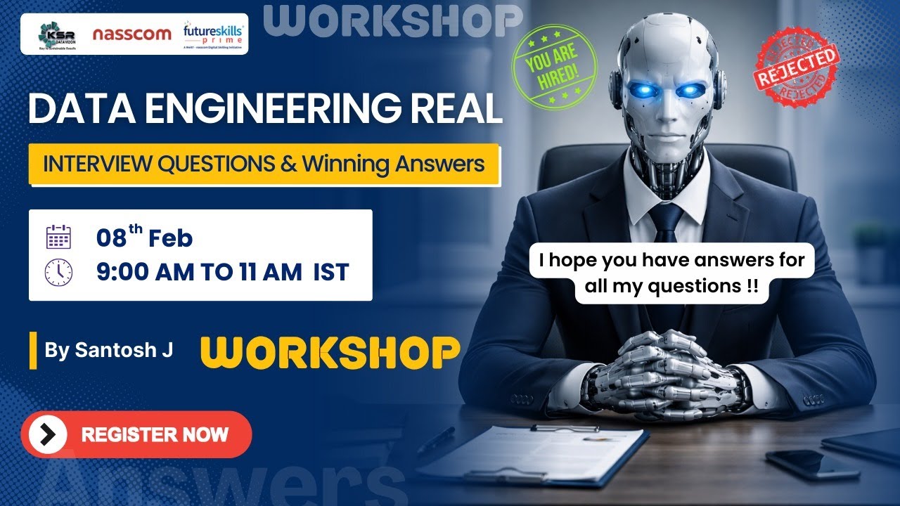 Real Data Engineering Interview Questions (Asked in Recent Interviews) | Live Workshop